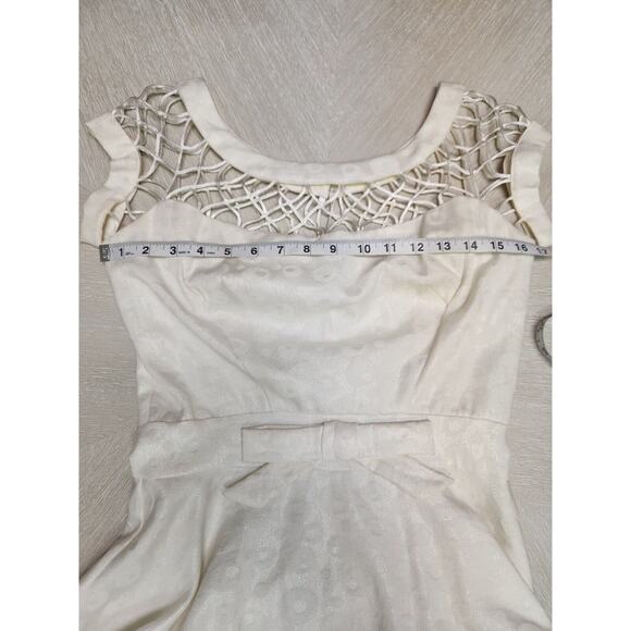 Tatyana Alika Pin-up Rockabilly Wedding White Circle Dress Size S - Picture 7 of 14